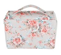 250 Slots Colored Pencil Case Organizer, 20.5 X 28.5 X 10cm Pencil Case with 252 Slots, Rose Printed Multi Layer Zipper, Portable Pen Holder Storage Pocket (Midi Rose)