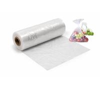 250 Strong Freezer Bags on a Roll 9 x 14 Inch (36 x 23cm) | Clear Plastic Food Grade Storage Bags | 18 Micron Thick | Perforated Tear-Off for Freezing & Food Storage