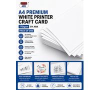 250 X A4 Premium White Printer Craft Card 170Gsm By Ark