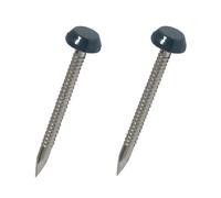 250 x Anthracite Grey UPVC 30mm Poly Top Pins Plastic Headed Fascia Fixings