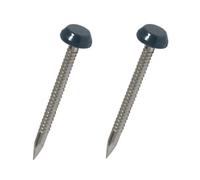 250 x Anthracite Grey UPVC 30mm Poly Top Pins Plastic Headed Fascia Fixings
