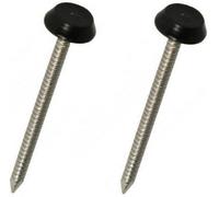 250 x Black UPVC 30mm Poly Top Pins Plastic Headed Fascia Fixings
