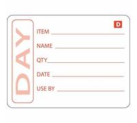 250 X Dissolvable Vogue Prepare Food Labels Catering Kitchen Use By Stickers