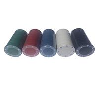 250 x SUITED POKER CHIPS - 10 SEALED STRIPS OF 25 CHIPS - 5 COLOURS