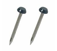 250 x UPVC 40mm Poly Top Pins Nails Plastic Headed Fascia Fixings (Anthracite Grey)