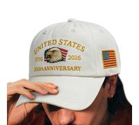 250 Year American Anniversaries Hat,Adjustable America 250th Eagle Commemorative Hat | Men Accessories for Birthday Celebration Hiking Travel Navy Camping Mowing Garden Beach