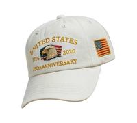 250 Year American Anniversaries Hat - Adjustable America 250th Eagle Commemorative Hat | Men Accessories for Navy Celebration Boating Beach Golf Mowing Sports