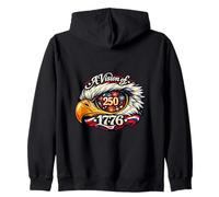 250 Years 1776 Founding Vision Majestic Bird Zip Hoodie