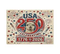 250 Years Alpacas Llama Jigsaw Puzzles for Adults 500 Pieces, Vintage 4th of July Puzzles, American Decorations for Family Entertainment Party Gift