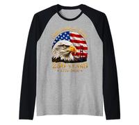 250 Years American 250th Anniversary Patriotic USA 4th July Raglan Baseball Tee