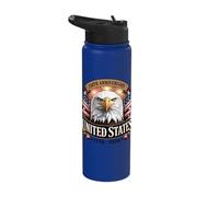 250 Years American Anniversary 1776-2026 USA Flag Eagle Stainless Steel Insulated Water Bottle