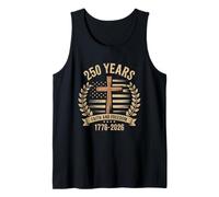 250 Years Faith and Freedom 1776-2026 Tshirt Jesus Christ US Tank Top