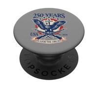 250 Years In God We Trust Eagle Cross 1776-2026 Classic PopSockets Adhesive PopGrip