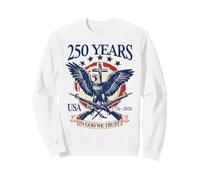 250 Years In God We Trust Eagle Cross 1776-2026 Classic Sweatshirt