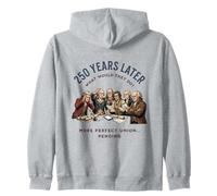 250 Years Later Founding Fathers Ponder U.S. History Zip Hoodie