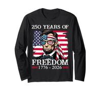 250 Years of Freedom 1776-2026 George Abraham Lincoln Long Sleeve T-Shirt