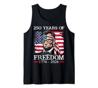 250 Years of Freedom 1776-2026 George Abraham Lincoln Tank Top