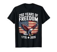 250 Years of Freedom Eagle American Flag 1776 2026 T-Shirt