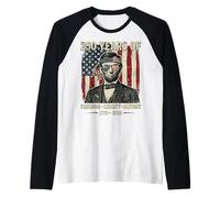 250 Years of Freedom Liberty History Abraham Lincoln Retro Raglan Baseball Tee