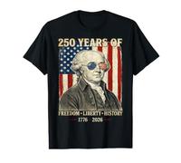 250 Years of Freedom Liberty History John Adams Retro Value Graphic T-Shirt