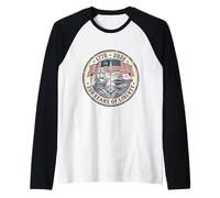 250 Years of Liberty Ship 1776-2026 American Flag Patriotic Raglan Baseball Tee