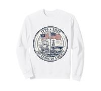 250 Years of Liberty Ship 1776-2026 American Flag Patriotic Sweatshirt