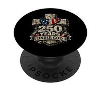 250 Years Under God America Patriot Faith Stone Grunge PopSockets Adhesive PopGrip