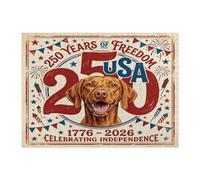 250 Years Vizsla Dog Jigsaw Puzzles for Adults 500 Pieces, Vintage 4th of July Puzzles, American Decorations for Family Entertainment Party Gift