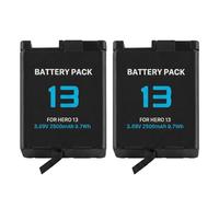 2500 mAh Replacement Battery for GoPro Hero 13 Action Camera, Replaces Battery Model AHBDT-1301, Pack of 2