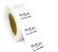 2500 Round White Thank You for Your Order Stickers for Your Business Purchases, Parcels, Envelope Labels (2500pcs - White - Your Order)