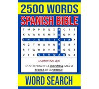 2500 Words Spanish Bible Word Search: Brain Exercises for Adults, Smart Teens and Seniors With Solutions