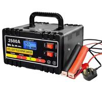 2500A Heavy-Duty Car Battery Charger with LCD Display12V/24V Smart Pulse Repair & Trickle Charge Universal Vehicle, Motorcycle & Lorry Battery Maintainer