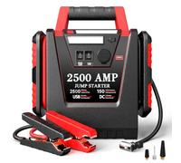 2500A Peak Car Jump Starter with 150PSI Air Compressor, 12V Battery Jump Box for Car, Truck, SUV (Up to 8.0L Gas/Diesel Engines), 20000mAh Portable Power Pack with DC/USB, 500LM Work Light