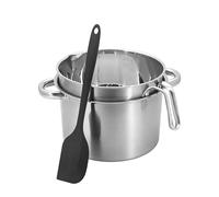 2500ml/2.2QT Chocolate Melting Pot, Double Boiler Pot Set, Stainless Steel Wax Melting Pots, with Silicone Spatula, for Melting Chocolate, Candy, Butter, Soap, Wax