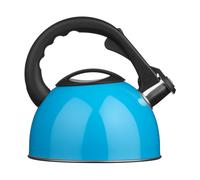 Premier Housewares 2.5L Stainless Steel Whistling Kettle - Blue, Blue