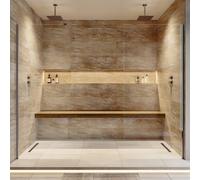 2500mm Chrome Double Shower Screen for Wet Room & Walk In Shower Corvus