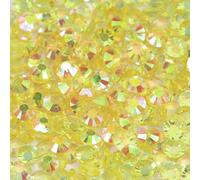 2500pcs 2mm Flat Back Non-Stick Rhinestone Crystal Diamantes Nail Art & Craft Scrapbooking Embellishments 90 Available Colours (6mm, AB Glassy Lemon A47)…