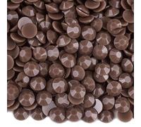2500PCS 4MM Resin Flatback Rhinestones, Solid Dark Coffee Candy Color Resin Rhinestones for Crafts, Flatback Rhinestone for Nail, Tumbler Mugs Bottles Shoes Clothes