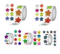 2500pcs Self Adhesive Shiny Reward Stickers, 3.8CM Holographic Stars Stickers, Sparkly Sticker Foil Incentive Sticker for Children Students Teachers Classroom