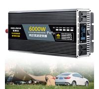 2500W 4000W 5000W 6000W 8000W 10000W 12000W Solar Power Inverter Pure Sine Wave Inverter DC 12V 24V 48V 60V 72V to 110V 120V 220V 230V 240V AC Portable Power Bank Voltage Converter Solar Inverter(6000