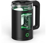 2500W Fast Boiling Electric Kettle, 1.5L Green LED Light, Built-in Heat Keeping Function, Auto Shut-Off & Anti-Dry Burning Protection, BPA-Free, Easy to Clean Glass Design