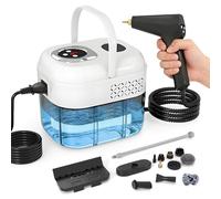 2500W Handheld Steam Cleaner,High Pressure Steam Cleaner,6 Levels Adjustable Handle,1.7L Water Tank,15s Heat Up and 13pcs Accessories,Portable Handheld Steamer for Car, Kitchen,Floor,Bathroom,Window