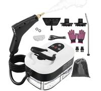 2500W Handheld Steam Cleaner, High-Temperature Pressurized Steam Cleaner, Grout Steam Cleaner, High Heat Steamer for Cleaning Couch, Floor Tile, Bathroom, Microwave, Mattress Bed Bugs, Windows (White)
