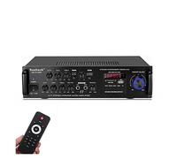 2500W HiFi Bluetooth Power Amplifier Car/Home Theater Digital Audio Amplificador for Speaker Treble Bass Control FM USB SD(U-K Plug 220-V)