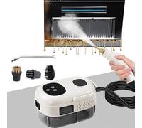 2500W High Pressure Steam Cleaner, High Temperature Pressurized Steam Cleaning Machine, Touch Screen + 6 Adjustable Steam Levels,1100ml Portable Steam Cleaner for Kitchen Bathroom Furniture Car A