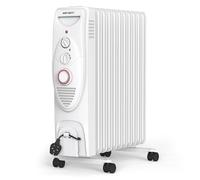 2500W Oil Filled Radiator, Electric Heater Energy Efficient Portable Oil Heater with 11 Fin, Free Standing Oil Radiator 3 Settings, Adjustable Thermostat Safety Cut-Off & 24 Hour Timer Home Office