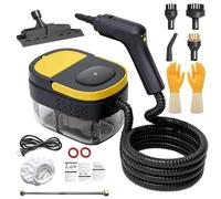 2500W Steam Cleaner, 3-Level Adjustable Handle, 15s Heat-Up, 1600ML Tank, Portable Steam Cleaner Handheld with Gloves and 7 Accessories, Steamer Cleaning for Kitchen Floor Car Bathroom Window Curtain