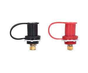 250A Battery Charger Post Kit 20mm Stud Cap Battery Post Pile Jumper Terminal, Red and Black Pair UL94 V-0 Fire Rating for Car RV Truck Charging