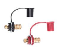 250A Battery Post Kit, 20mm Stud Battery Post Pile Jumper Terminal Black Red UL94 V-0 Fire Rating for Car RV Truck Charging, Pile Jumper Terminal Black Red, PC and Brass