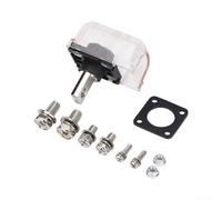 250A Copper Battery Terminal Connector for Lithium Energy Storage, Nickel Plated High Current Lug M8 Screw Fixing DC1000V Red Black(Black 1pc)